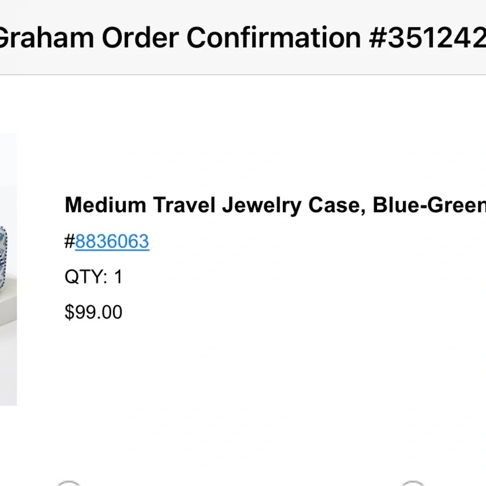 Mark & Graham Blue and White Jewelry Organizer